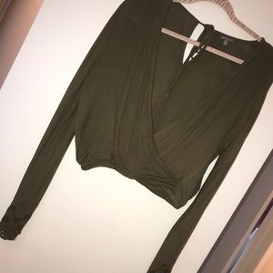 Green crop top
